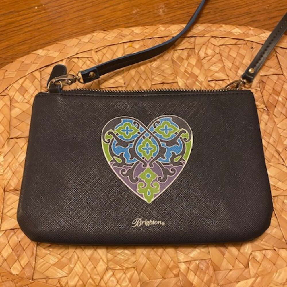 Brighton  Mini Crossbody Shoulder Bag Purse Summer Heart Navy Blue